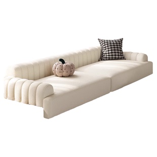 木与组合泰迪绒飘窗沙发坐靠一体设计轻奢高级感飘窗卡座沙发定制