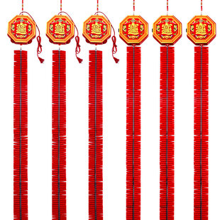 免插电仿真电子鞭炮串结婚电池带响爆竹商场店铺春节开业乔迁挂饰