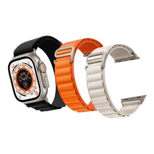 适用苹果s9/S10手表iwatch8表带apple watch9表带S8第二代ultra高山回环尼龙S7编织2男女运动se原装款5表带s6