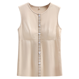 带胸垫中老年放疗开衫内衣女前开扣乳腺术后专用背心宽肩带