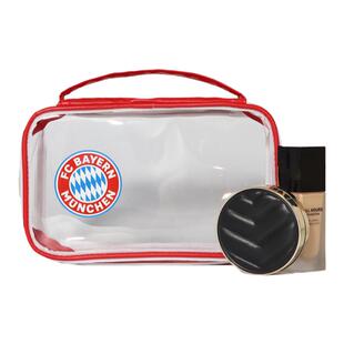 【官方正版】拜仁慕尼黑足球俱乐部｜红白拼接队徽透明化妆洗漱包