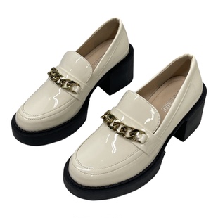 6cm高跟厚底小皮鞋女2026新款春季黑色英伦风百搭女鞋乐福单鞋子