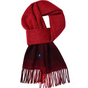 HLA/海澜之家围巾纯羊毛流苏围巾保暖防寒情侣款214情人节礼物