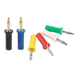 【2只价】4mm香蕉插头/一体黄铜镀金镀镍/M4焊接直插式/19A电源头