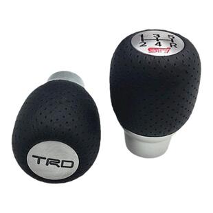 汽车TRD改装排档头5档手动自动档把头个性真皮排挡杆金属波棍球头