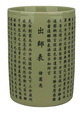 多款仿大清光绪/雍正古玩古董豆青笔筒陶瓷创意复古办公摆件特价