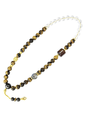 BUDDIA2026新款虎眼石念珠项链
