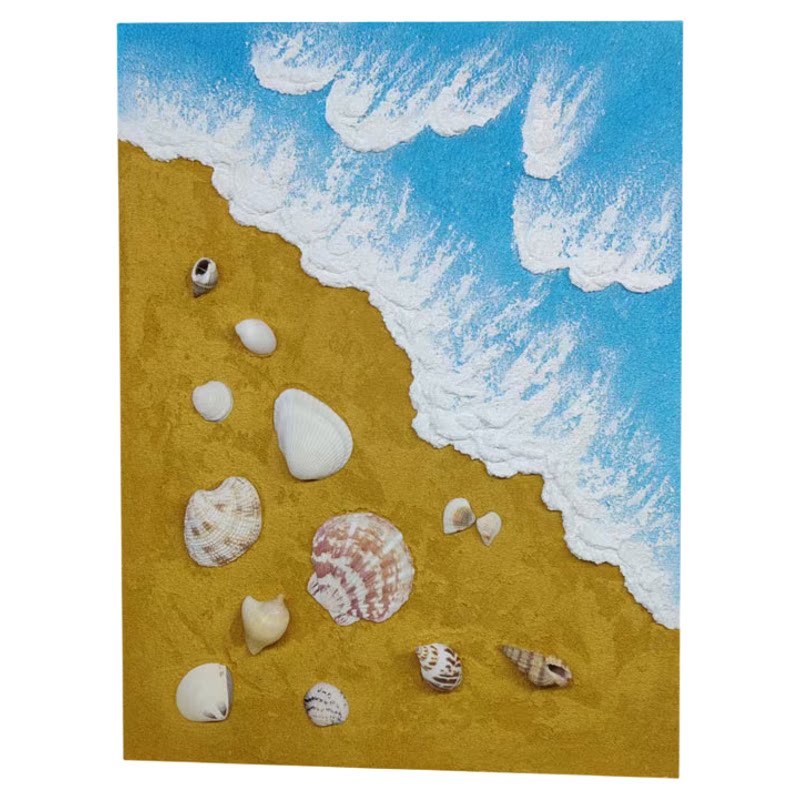 温州苍南纯手绘刮刀无框装饰画丙烯手工成品机理油画摆件挂画