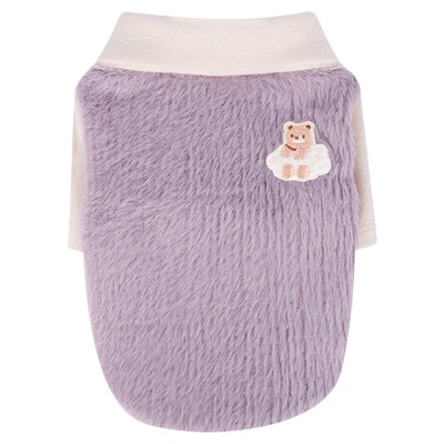 趣派小狗翻领毛绒卫衣