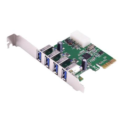 西霸PCI-E转USB3.0高速扩展卡4口PCIe转接卡2U小机箱8cmFG-EU306D