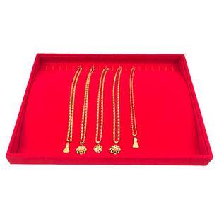 加长男项链收纳盒加粗颈链手链珠子珠宝展示盘龙骨黄金珍珠首饰盒