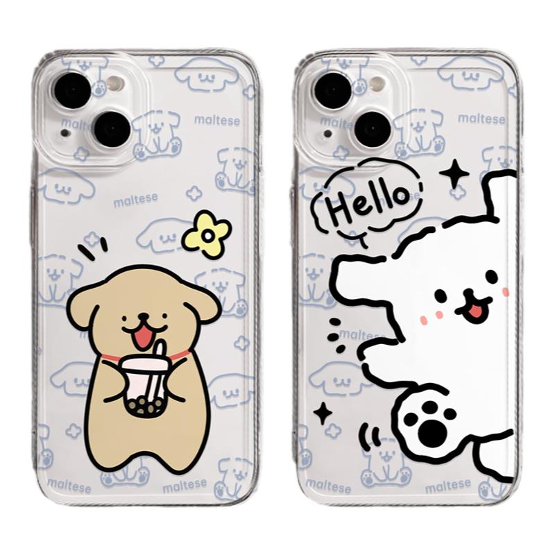 适用红米note14pro+手机壳新款女redmi高级12透明turbo卡通13可爱note软硅胶11pro+外壳9/10保护套情侣小狗