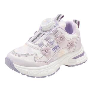 ABCkids童鞋女童运动鞋2026春季新款儿童跑步鞋旋转纽扣女孩鞋子