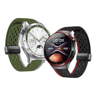 适用华为GT4手表watch4pro太空探索版磁吸扣透气硅胶GT5表带watchgt4运动gt3智能gt2pro夏天3pronew高级腕带