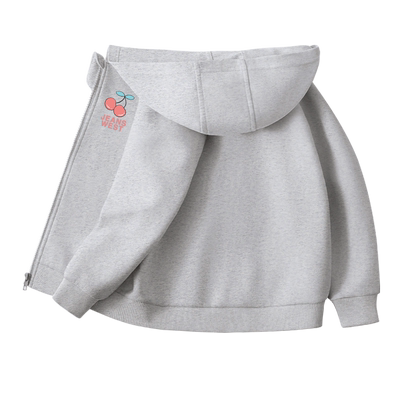 外套加绒童装真维斯秋冬季连帽