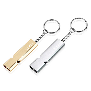 大音量求生口哨户外生存救生哨子金属双管双频野外训练探险装备