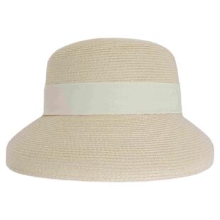 Riotlily艾特里里水波温柔帽子草帽白色蝴蝶结大帽檐新年礼物