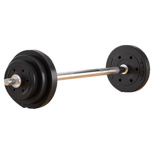 杠铃片套装男士家用健身深蹲举重器材扛铃哑铃两用组合女士配重片