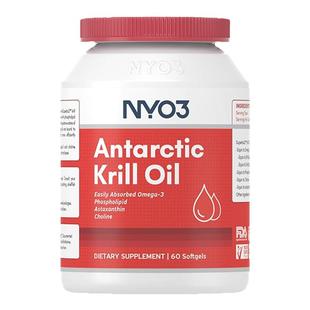 NYO3纯南极磷虾油软胶囊鱼油升级omega-3低密度中老年虾青素60粒