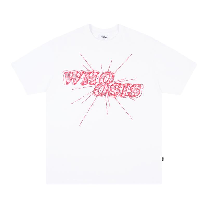WHOOSIS（不知其名） 8字logo钻石灯球短袖t恤夏重磅国潮男女