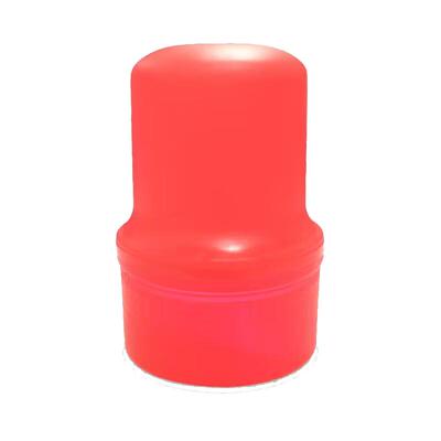 印章盒公章塑料圆形便携式小号印泥收纳盒单个财务螺旋私章老式盒