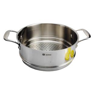 Chockmen18-10不锈钢蒸笼格屉垫架304蒸锅有手柄可叠加24cm直边