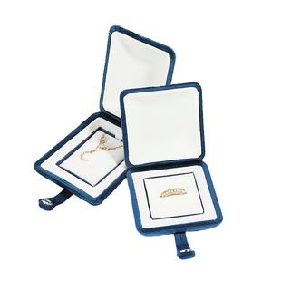 轻奢首饰盒创意高级感绒布戒指盒项链耳钉手镯珠宝首饰包装礼盒子