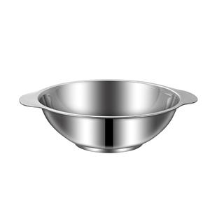 304不锈钢双耳汤碗食品级大号汤盆防烫拉面碗家用沙拉碗洗菜盆