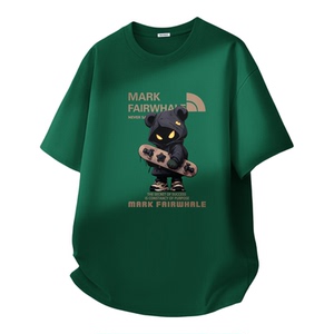 马克华菲纯棉宽松短袖T恤