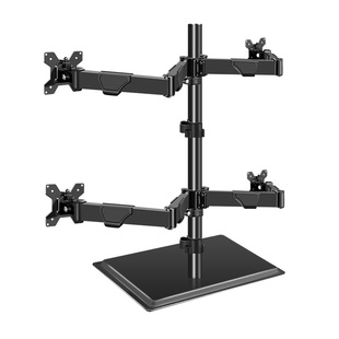 四屏显示器4个液晶屏桌面拼接支架电脑升降增高底座炒股监控台面