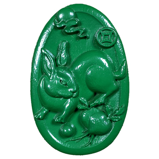 木质绿色生肖挂件木头雕刻车挂平安符实木鼠牛虎兔龙蛇马猪钥匙扣