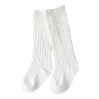 高筒袜纯色高筒袜袜子百搭春秋