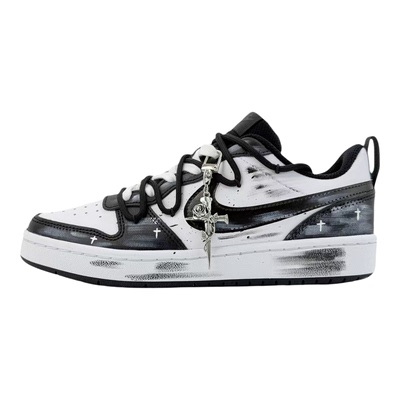 耐克定制儿童低帮板鞋暗夜玫瑰