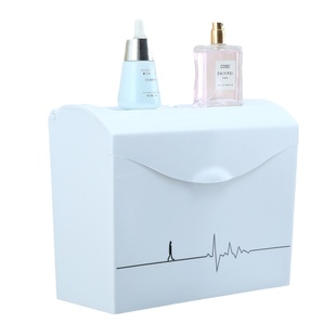 厕所纸巾盒草纸盒免打孔卫生间纸巾盒平板纸盒厕所塑料方形草纸盒