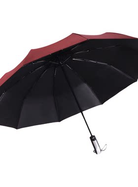 自动黑胶加固晴雨防晒伞