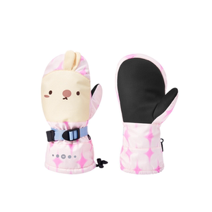 KK树儿童滑雪手套男童女孩冬季宝宝防水风保暖加绒冬天玩雪不分指