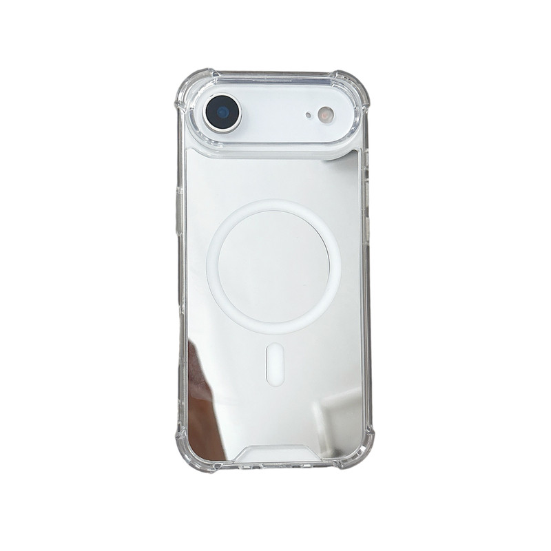 适用于iPhone17promax镜面手机壳17Air磁吸充电补妆16pro极简15个性14/13男女款12防摔11三星