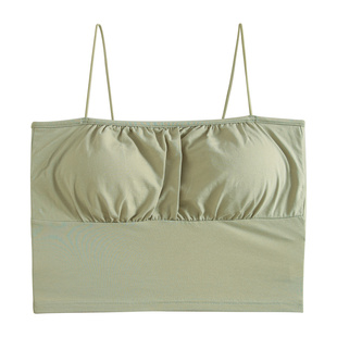 贴身日记小胸不空防走光抹胸式一字领带垫免穿文胸背心打底吊带夏