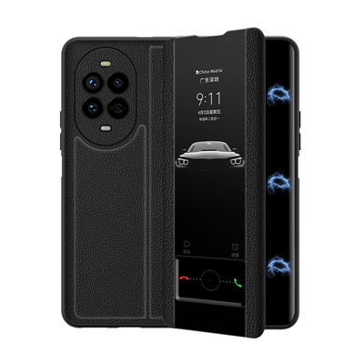 华为nova14真皮磁吸翻盖手机壳