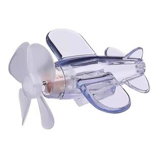 风能发光小飞机风力发电LED亮光彩灯车载摆件装饰品电动车摩托车