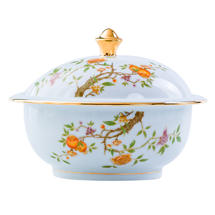 石榴家园景德镇高档乔迁送礼高白瓷餐具碗碟套装家用碗盘自由搭配