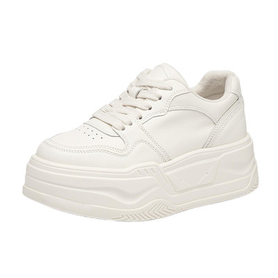 厚底增高小白鞋女款冬季加绒板鞋