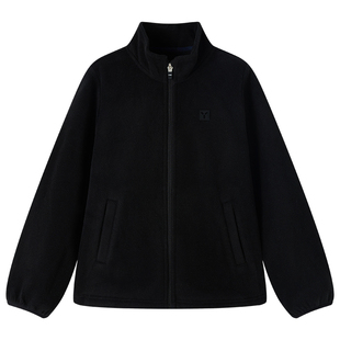 [冲锋衣内胆]英氏男童外套2026春季新款儿童摇粒绒开衫保暖抓绒衣