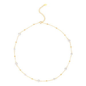 满天星925纯银天然淡水珍珠项链女年轻款锁骨链2024新款爆款颈链