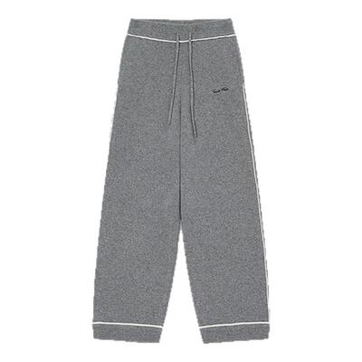 concise-white/简白 25秋冬女士拼色针织休闲裤银泰百货 301257