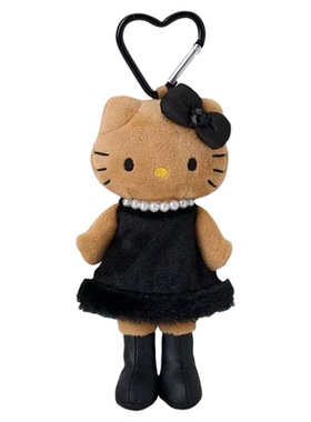 kitty爱心扣毛绒包包挂件