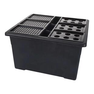 实验室植物水培盒水稻小麦培育秧盒6孔/96孔组合黑色避光无土栽培水培种植育苗海绵定植棉水培定植篮