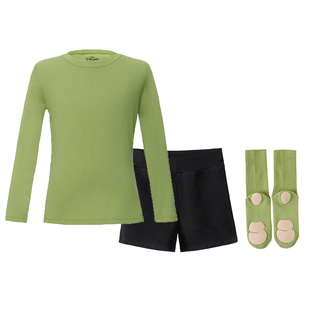 儿童舞蹈服基训套装短袖白色练功服女童长袖中国舞拉丁舞T恤上衣