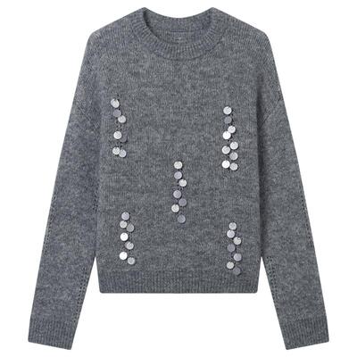 宽松慵懒风亮片毛衣女衣香丽影