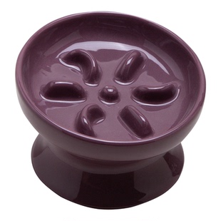 Petdebby宠物高脚碗慢食碗猫碗陶瓷斜口碗防黑下巴护颈防噎狗狗碗